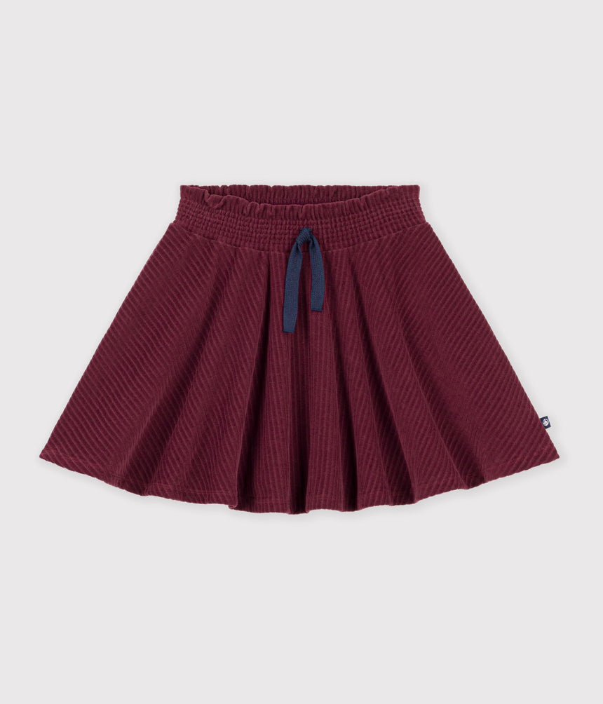 CHILDREN'S SHORT PLAIN COTTON SKATER SKIRT
