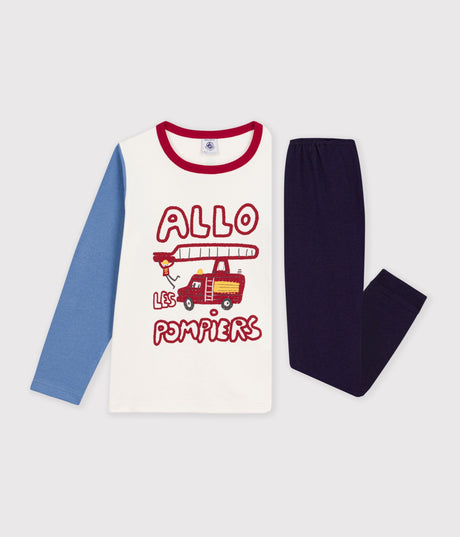 CHILDREN'S FIREFIGHTER DESIGN COTTON PYJAMAS