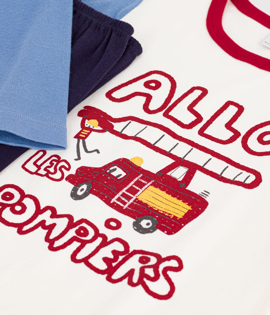 CHILDREN'S FIREFIGHTER DESIGN COTTON PYJAMAS