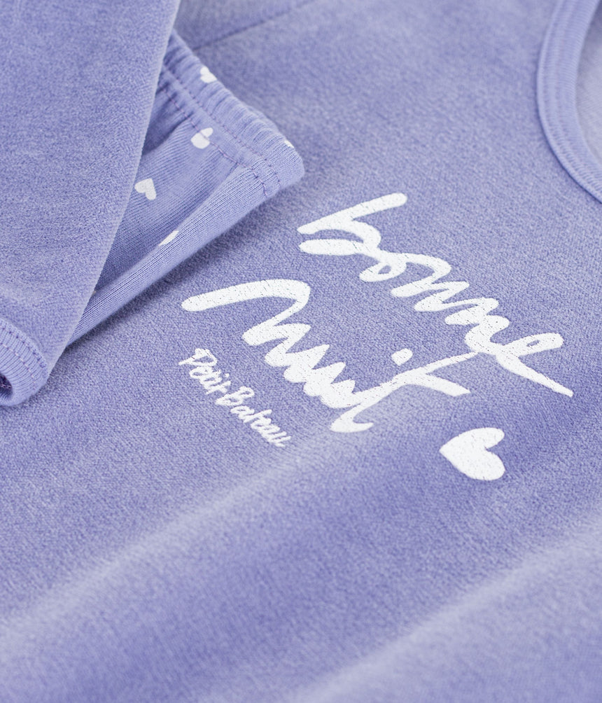 CHILDREN'S VELOUR PYJAMAS WITH A MOTIF