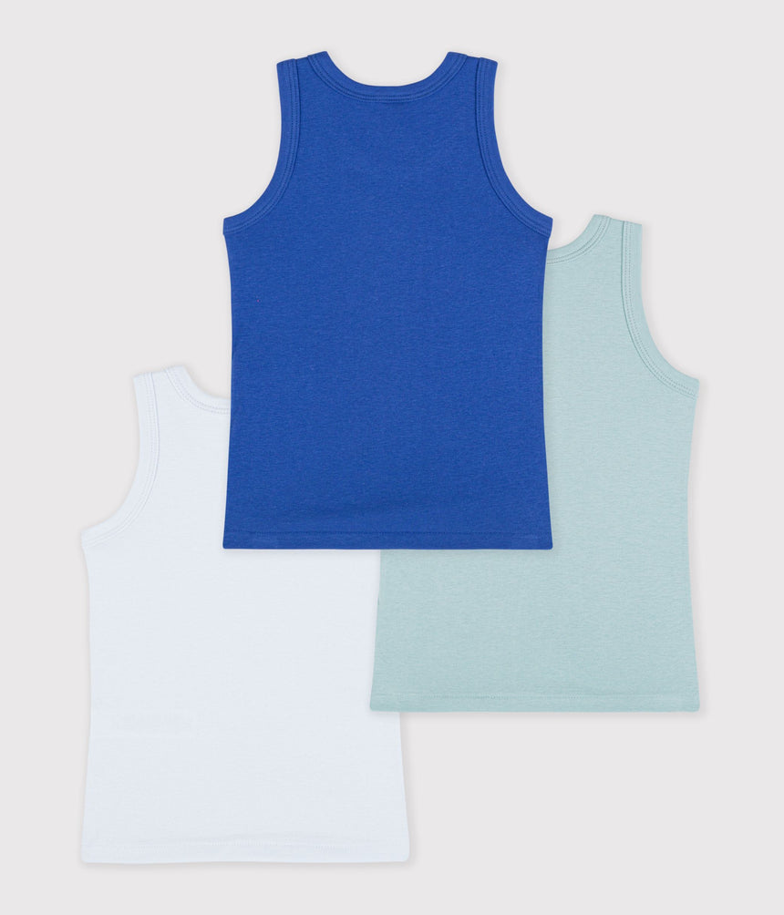 PACK OF CHILDREN'S PLAIN COTTON TANK TOPS