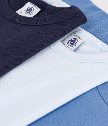 PACK OF CHILDREN'S SHORT-SLEEVED PLAIN COTTON T-SHIRTS