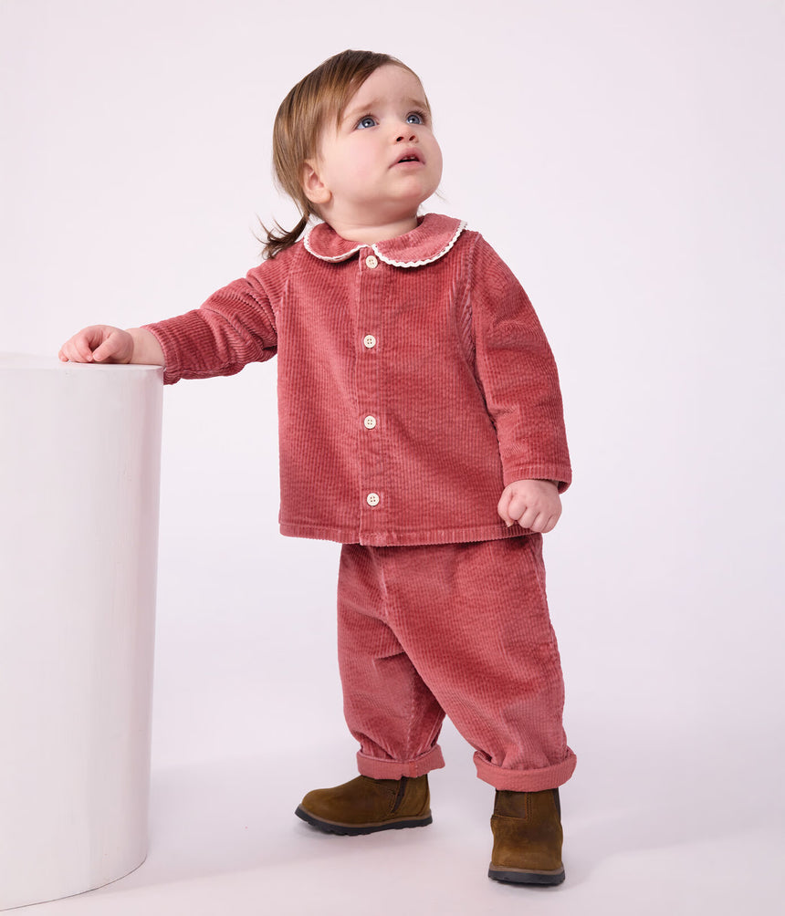BABIES' PLAIN CORDUROY TROUSERS