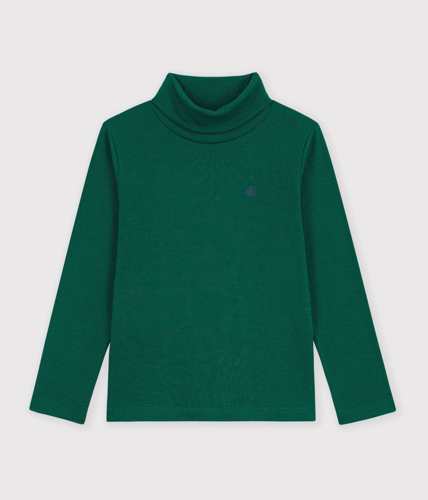 CHILDREN'S PLAIN COTTON ROLLNECK TOP