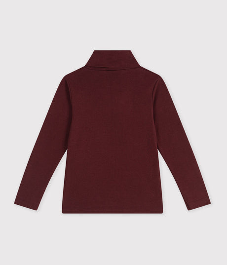 CHILDREN'S PLAIN COTTON ROLLNECK TOP