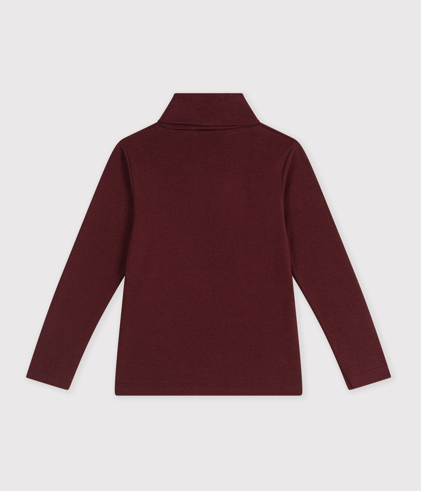 CHILDREN'S PLAIN COTTON ROLLNECK TOP