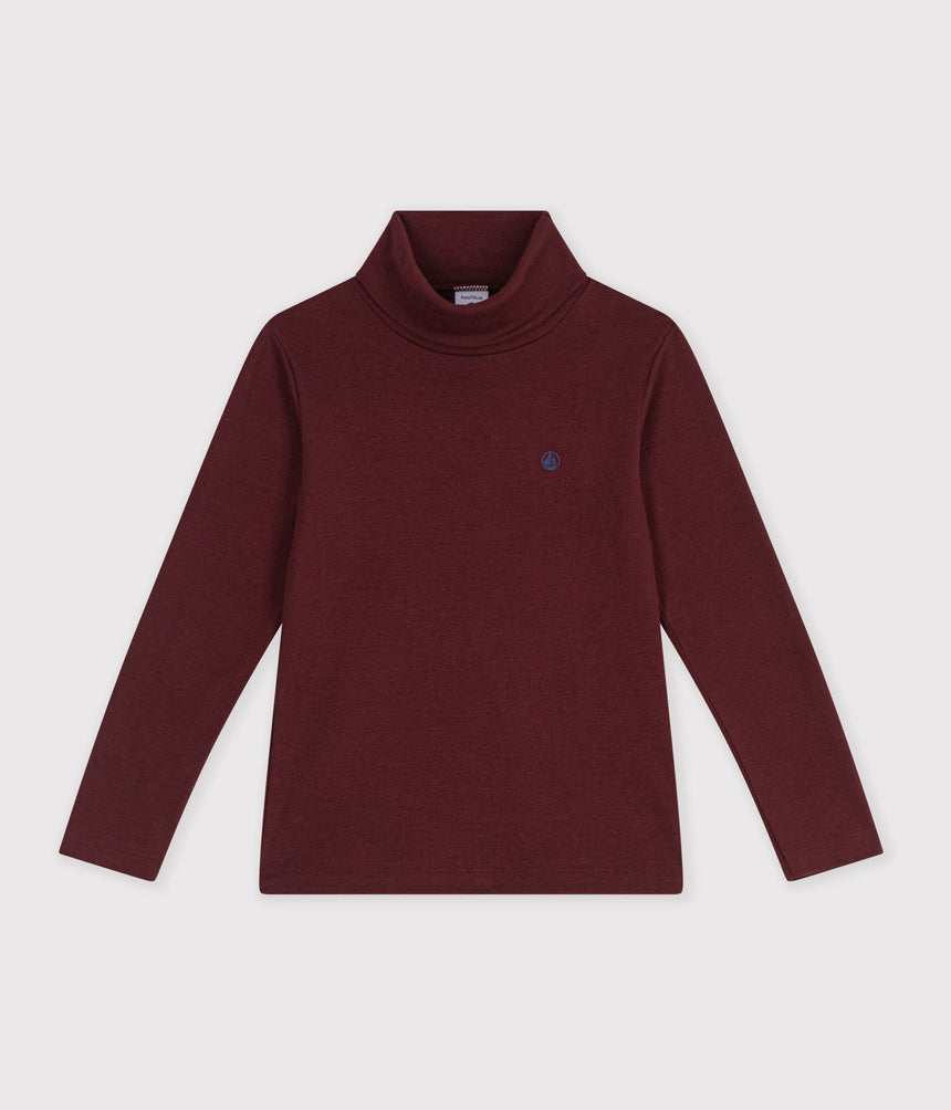 CHILDREN'S PLAIN COTTON ROLLNECK TOP