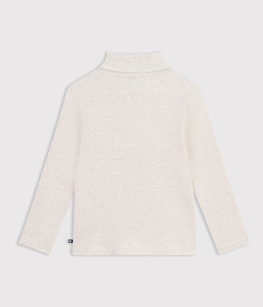 CHILDREN'S PLAIN COTTON ROLLNECK TOP