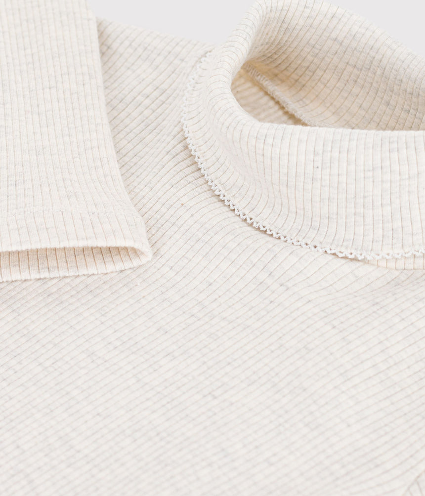CHILDREN'S PLAIN COTTON ROLLNECK TOP