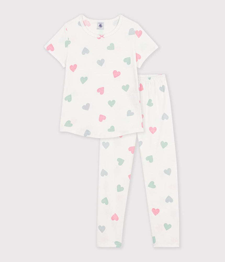 CHILDREN'S PRINTED COTTON PYJAMAS WITH SHORT SLEEVES AND LONG LEGS