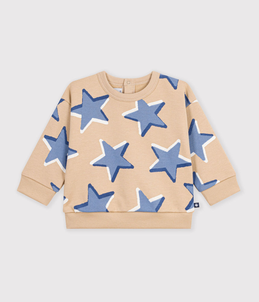 BABIES' STAR-PRINT COTTON SWEATSHIRT
