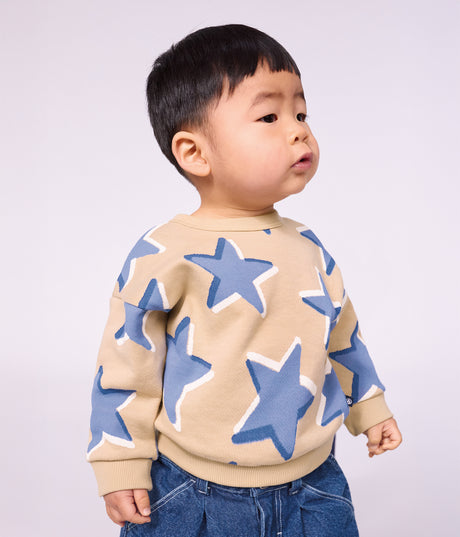 BABIES' STAR-PRINT COTTON SWEATSHIRT