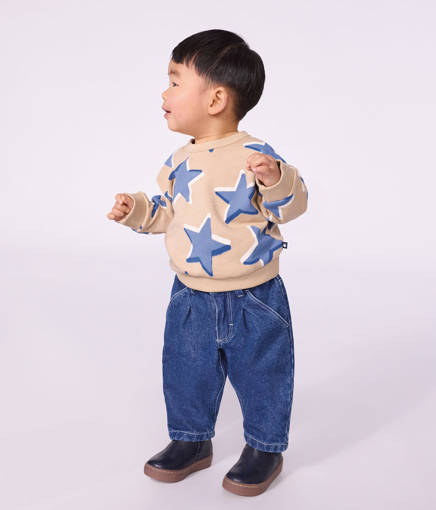 BABIES' STAR-PRINT COTTON SWEATSHIRT