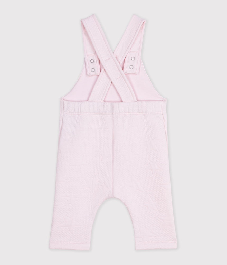 BABIES' THICK COTTON DUNGAREES WITH A STAR PATTERN