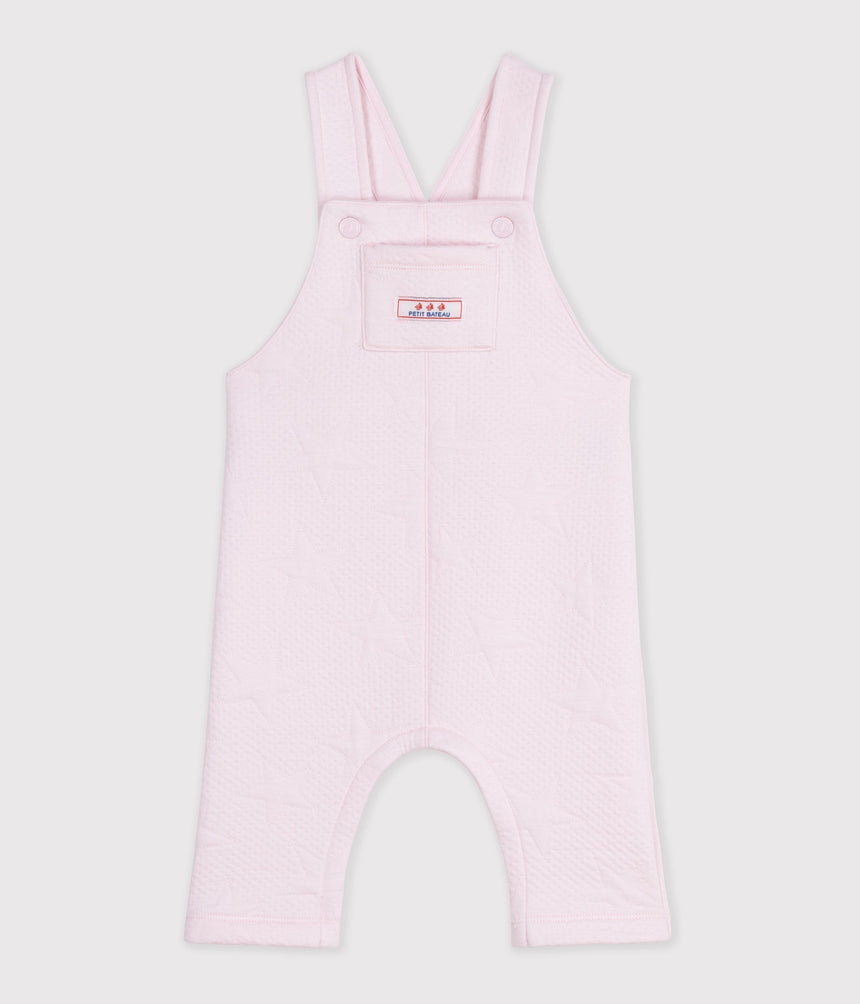 BABIES' THICK COTTON DUNGAREES WITH A STAR PATTERN