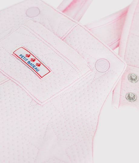 BABIES' THICK COTTON DUNGAREES WITH A STAR PATTERN