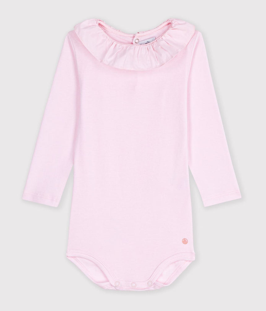 BABIES' PLAIN COTTON BODY WITH A COLLAR