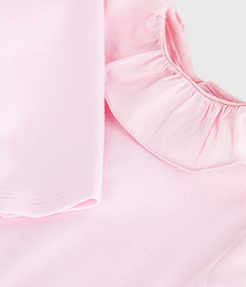 BABIES' PLAIN COTTON BODY WITH A COLLAR