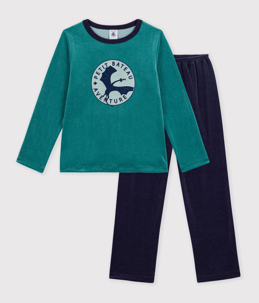 CHILDREN'S VELOUR PYJAMAS WITH A MOTIF