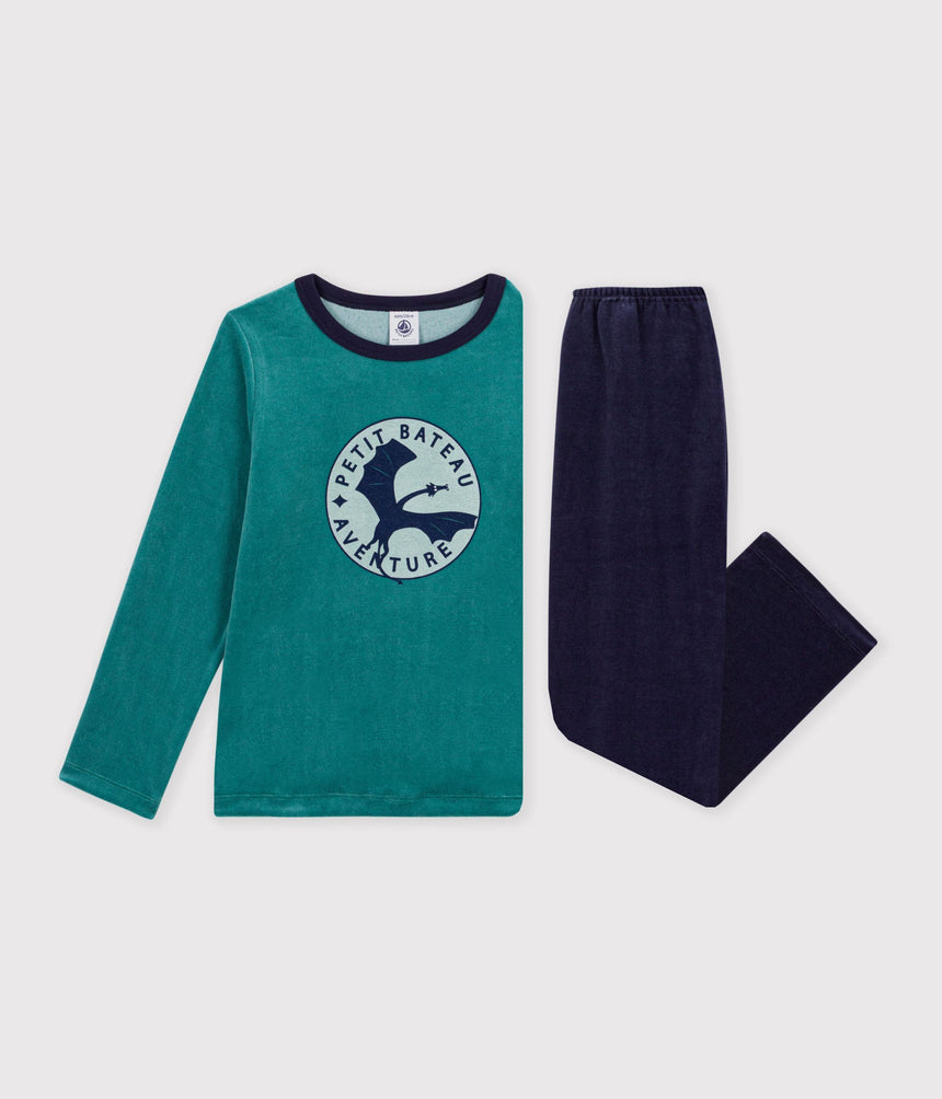 CHILDREN'S VELOUR PYJAMAS WITH A MOTIF