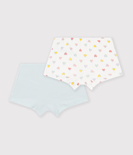 PACK OF CHILDREN'S LONG COTTON SHORTIES WITH HEARTS
