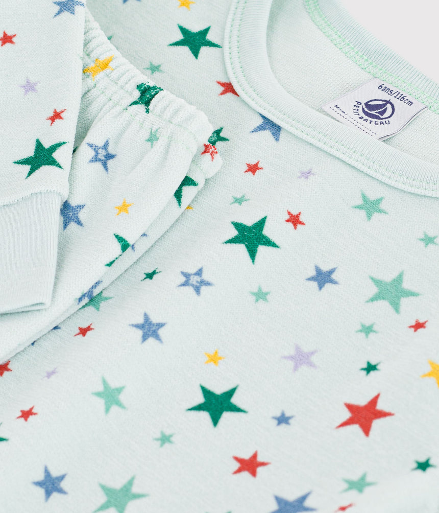 CHILDREN'S STAR PRINT VELOUR PYJAMAS