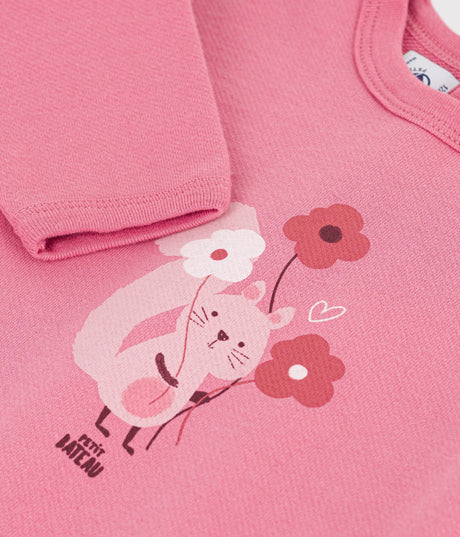 BABIES' ANIMAL PRINT COTTON SWEATSHIRT