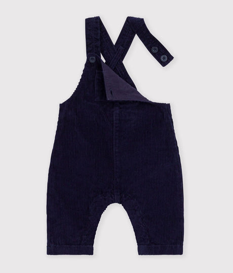 BABIES' LONG-LEG DUNGAREES IN PLAIN CORDUROY