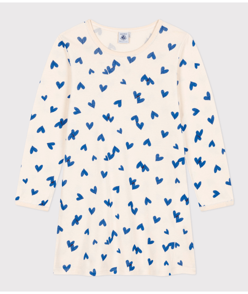 GIRLS' HEART COTTON NIGHTDRESS