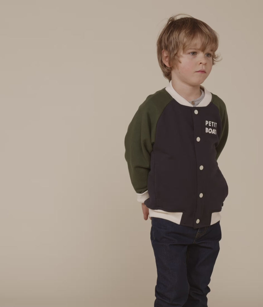 BOYS' FLEECE BASEBALL JACKET