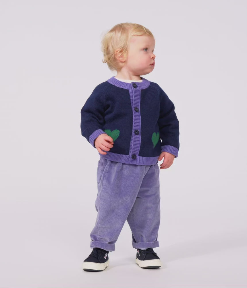 BABIES' PLAIN CORDUROY TROUSERS